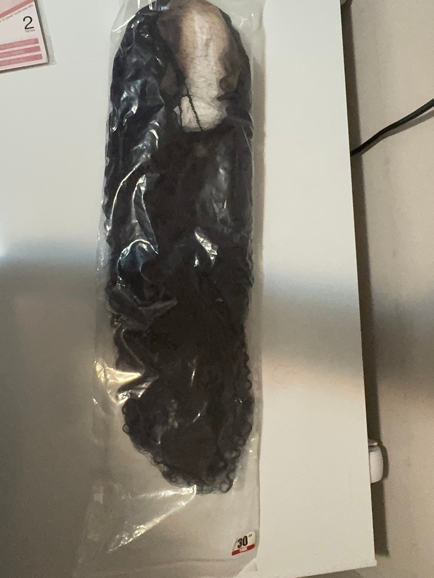 30-Inch Deep Curly Human Hair Frontal Wig