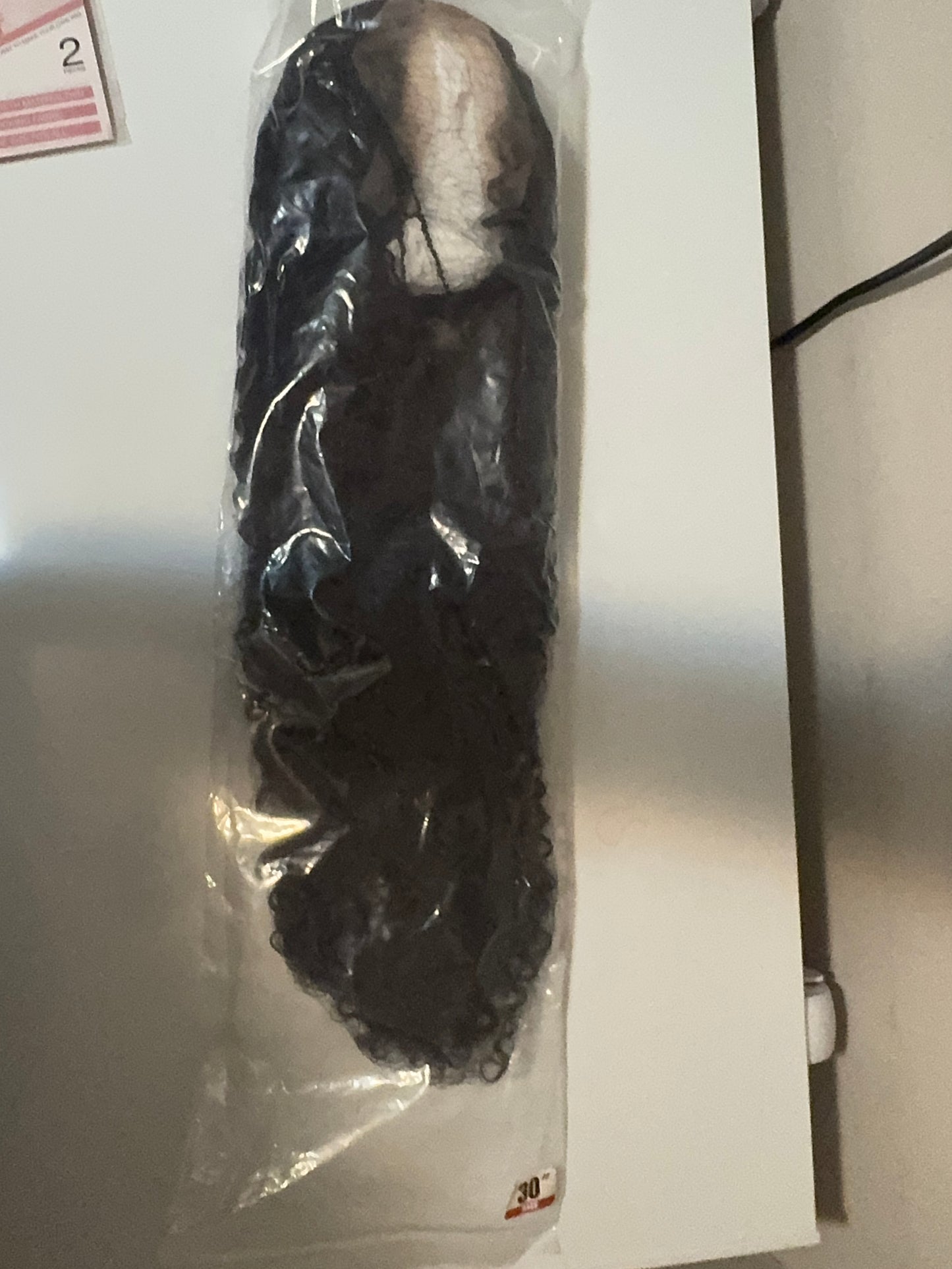 30-Inch Deep Curly Human Hair Frontal Wig
